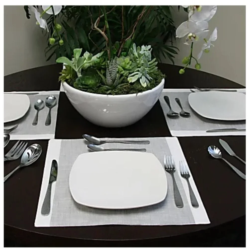 Gibson Home Hammered 46 Piece Textured Flatware Set - Serves 8